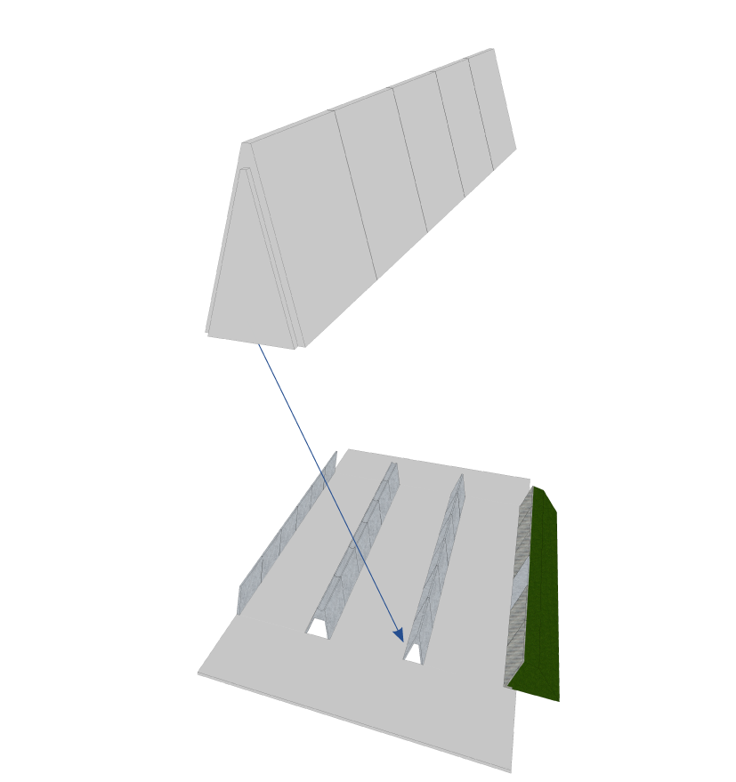 Uhrle Fahrsilowand in A-Form