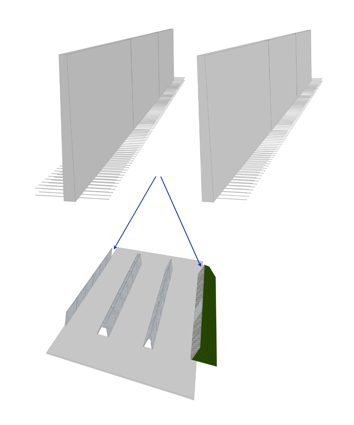 Uhrle Fahrsilowand in I-Form